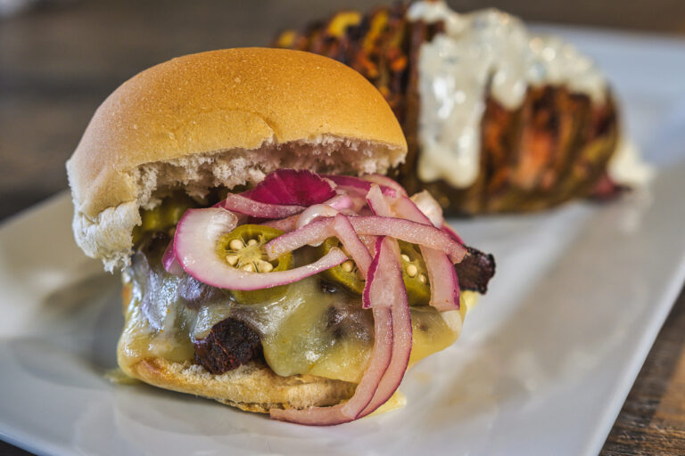 Bison Burnt Ends Sandwich