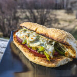 Philly Cheese-style Venison Hot Dog