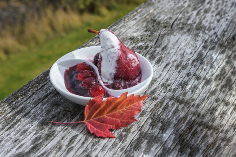 Spiced Cabernet Sauvignon-Poached Pears