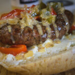 Sausage and Peppers Hoagie with Goat Cheese