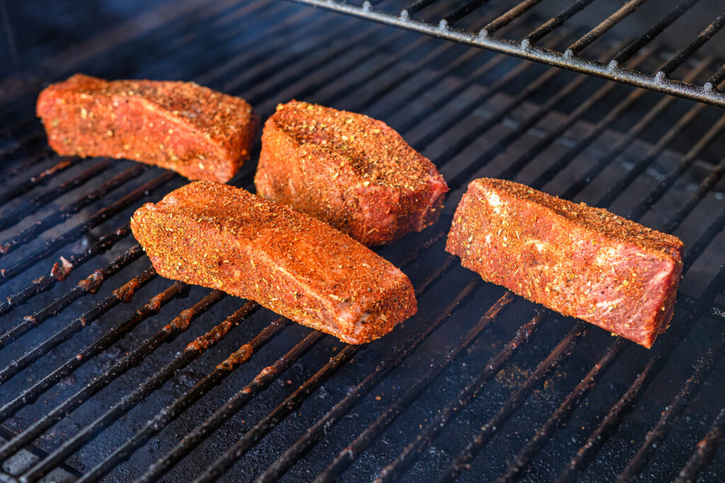 Into the Traeger at 225ºF