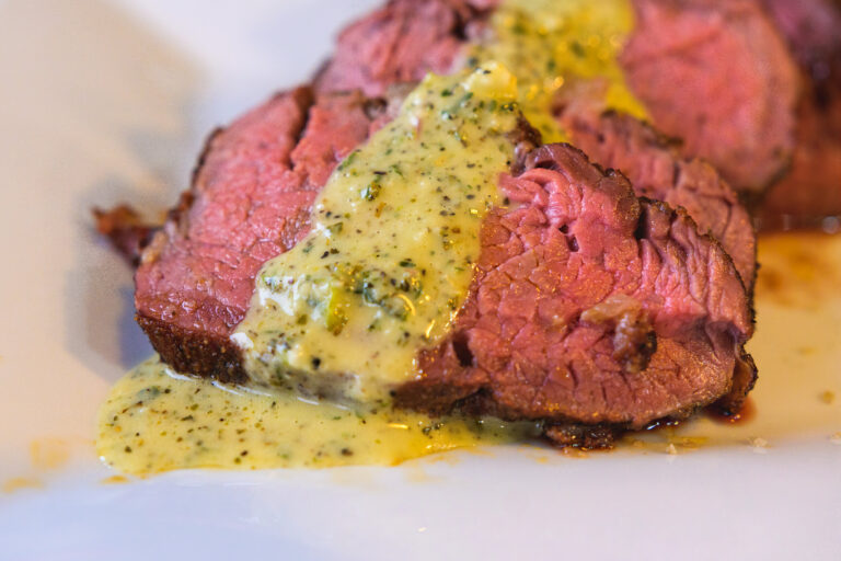 Smoked Tri-tip with Sicilian Herb Sauce