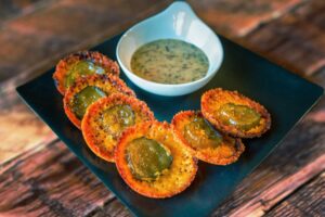 Spicy Pickle Cheese Crisps